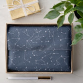 Constellations Starry Sky Navy Blue Tissuepapier (Geschenk)