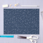 Constellations Starry Sky Navy Blue Tissuepapier (Craft)