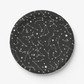 Constellations White en Black Papieren Bordje (Voorkant)