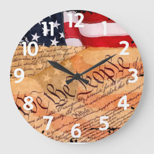 Constitution Acryl Ronde Wandklok Grote Klok