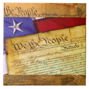 Constitution Américaine Nous Le Peuple Carreaux Cé