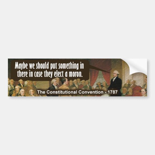 Constitutionele Conventie Bumpersticker (Voorkant)