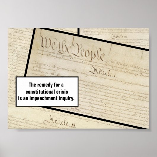 Constitutionele crisis Impeach Trump Poster (Voorkant)