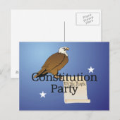 Constitutionele Partij t-shirt Uitnodiging Briefkaart (Voorkant / Achterkant)