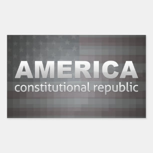 Constitutionele Republiek Rechthoekige Sticker