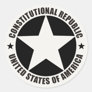 Constitutionele Republiek Ronde Sticker