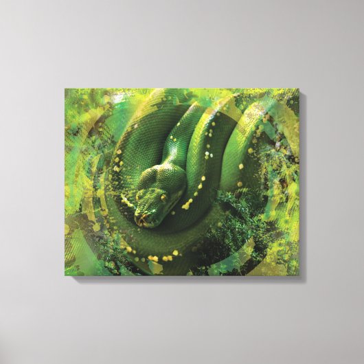 Constrictor Green Python Boa Canvas Afdruk (Voorkant)