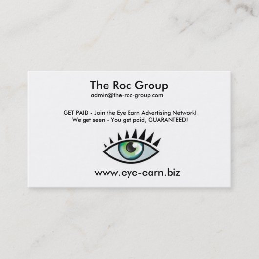 Constructeur de revenu de carte de visite (Devant)