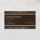 Constructeur professionnel / Carte de visite de br (Dos)