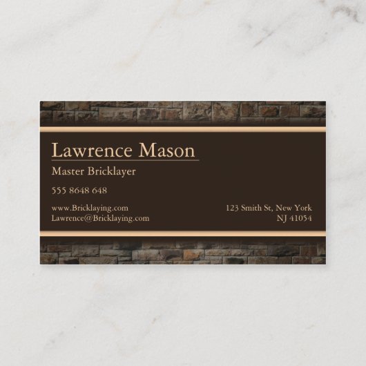 Constructeur professionnel / Carte de visite de br (Dos)