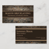 Constructeur professionnel / Carte de visite de br (Devant / Derrière)