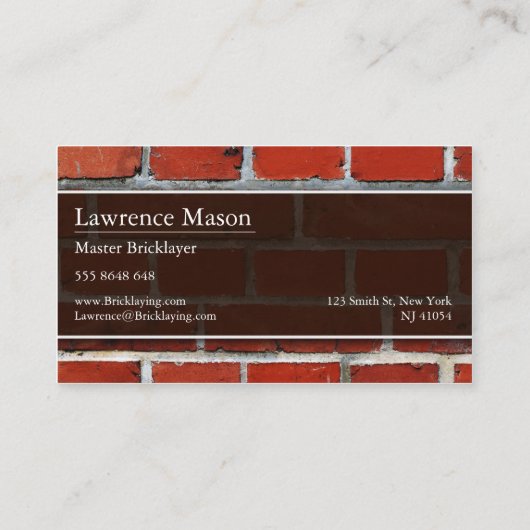 Constructeur professionnel / Carte de visite de br (Dos)