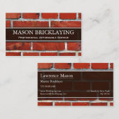 Constructeur professionnel / Carte de visite de br (Devant / Derrière)