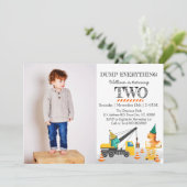 Constructie 2e verjaardagsfeestje, dinosaurus them kaart (Staand voorkant)