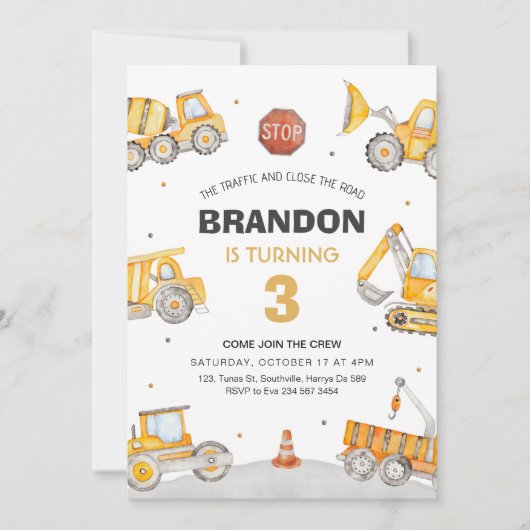 Constructie 3e verjaardag kaart (Voorkant)