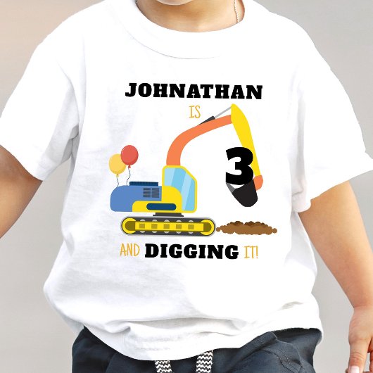 Constructie 3e verjaardag kinder shirts
