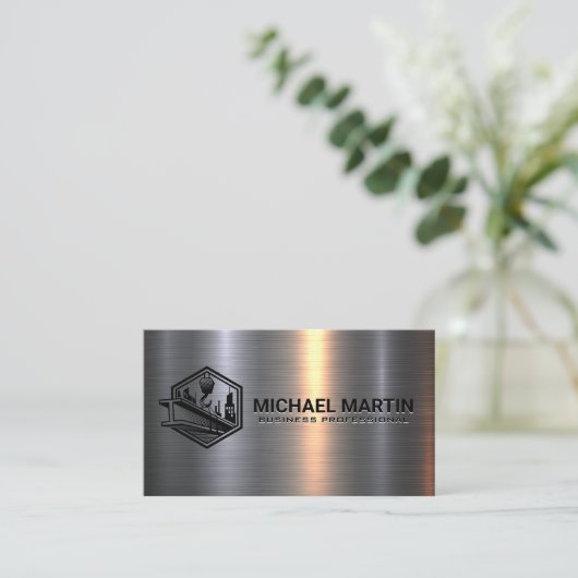 Constructie Balk en Lier | Metaal Visitekaartje (Staand voorkant)