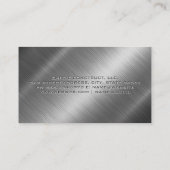 Constructie Bouwer Logo | Metaalglans Visitekaartje (Achterkant)