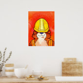 Constructie Corgi Waterverf Poster (Keuken)