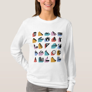 Constructie- en doe-het-zelf-icoontjes voor thuisv t-shirt