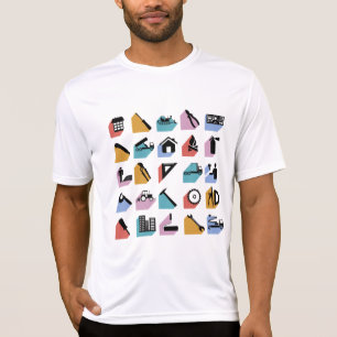 Constructie- en doe-het-zelf-icoontjes voor thuisv t-shirt