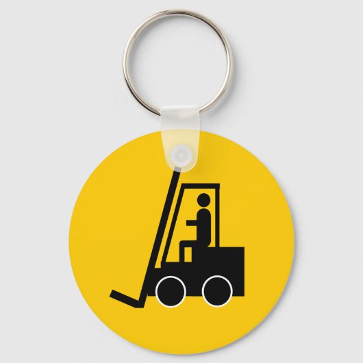 CONSTRUCTIE FORKLIFT VOERTUIG GRAFISCHE LOGO TOETS SLEUTELHANGER (Voorkant)