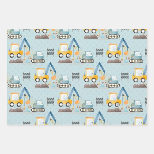 Constructie Gravers Patroon Inpakpapier Vel (Voorkant 2)