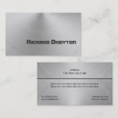 Constructie grijs metaal op maat visitekaartje (Voorkant / Achterkant)