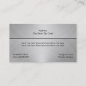 Constructie grijs metaal op maat visitekaartje (Achterkant)