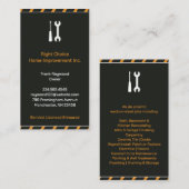 Constructie Handyman Visitekaartje (Voorkant / Achterkant)