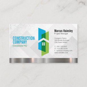 Constructie Huizen Logo Bouwer Architect Visitekaartje