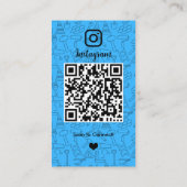 Constructie Instagram blauw | QR-code Visitekaartje (Achterkant)