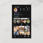 Constructie Instagram Grijze QR-code Visitekaartje (Voorkant)