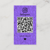 Constructie Instagram Paarse | QR-code Visitekaartje (Achterkant)