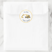 Constructie Kerst Digger Christas Gift Label (Tas)