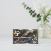 Constructie Logo | Handgereedschap | Onroerend goe Visitekaartje (Staand voorkant)