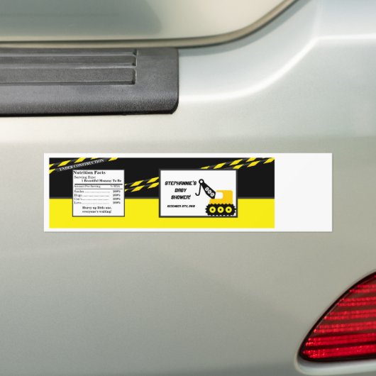 Constructie op het etiket van waterflessen bumpersticker (Op auto)