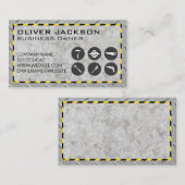 Constructie pictogrammen | Beton en Staal  Visitekaartje (Voorkant / Achterkant)