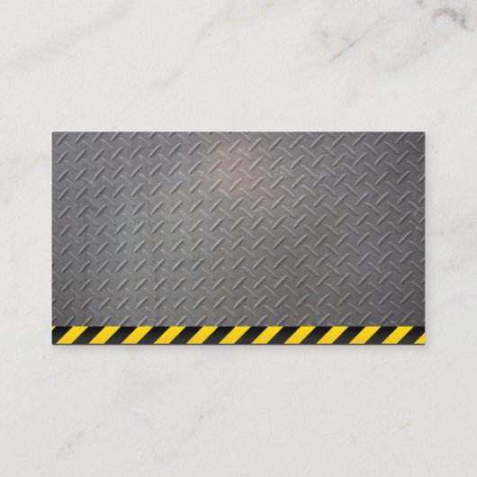 Constructie pictogrammen | Geroest metaal | Staal Visitekaartje (Achterkant)