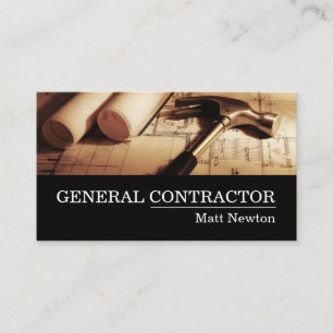 Constructie van General Contractor Builder Visitekaartje