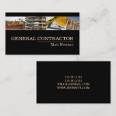 Constructie van General Contractor Builder Visitekaartje (Voorkant / Achterkant)