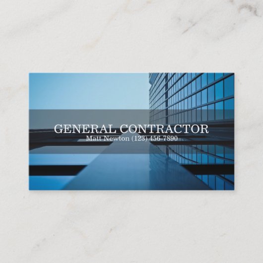Constructie van General Contractor Builder Visitekaartje (Voorkant)