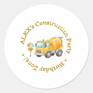 Constructie Verjaardagssticker   Verjaardagszone Ronde Sticker