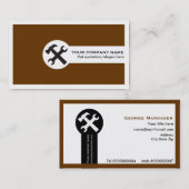 Constructie visitekaartjes bruin (Voorkant / Achterkant)