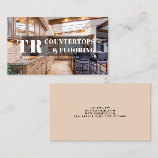 Constructie voor tegenhangers en vloerkleppen visitekaartje (Voorkant / Achterkant)