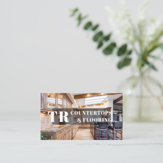 Constructie voor tegenhangers en vloerkleppen visitekaartje (Staand voorkant)