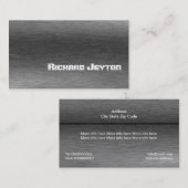 Constructie zwart grijs metaal op maat visitekaartje (Voorkant / Achterkant)