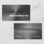 Constructie zwart grijs metaal op maat visitekaartje (Voorkant / Achterkant)