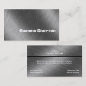 Constructie zwart grijs metaal op maat visitekaartje (Voorkant / Achterkant)