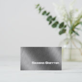 Constructie zwart grijs metaal op maat visitekaartje (Staand voorkant)